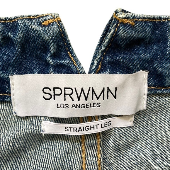 SPRWMN Straight Leg Denim Jeans NWT High Rise Size 26 Cotton - Picture 4 of 11